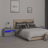 vidaXL Nachtkastje met LED-verlichting 60x35x40 cm bewerkt hout wit