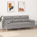 vidaXL Three-Seater Sofa with Cushions 210 cm Fabric Dark Grey