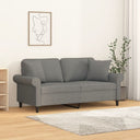 vidaXL Two-seater Sofa with Cushions 120 cm Fabric Dark Grey
