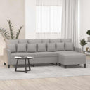 vidaXL Fauteuil met voetenbank 60 cm stof donkergrijs