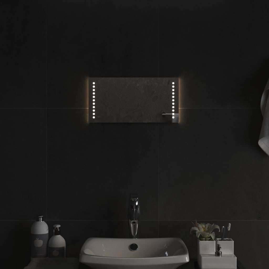 vidaXL Bathroom Mirror LED 40x20 cm