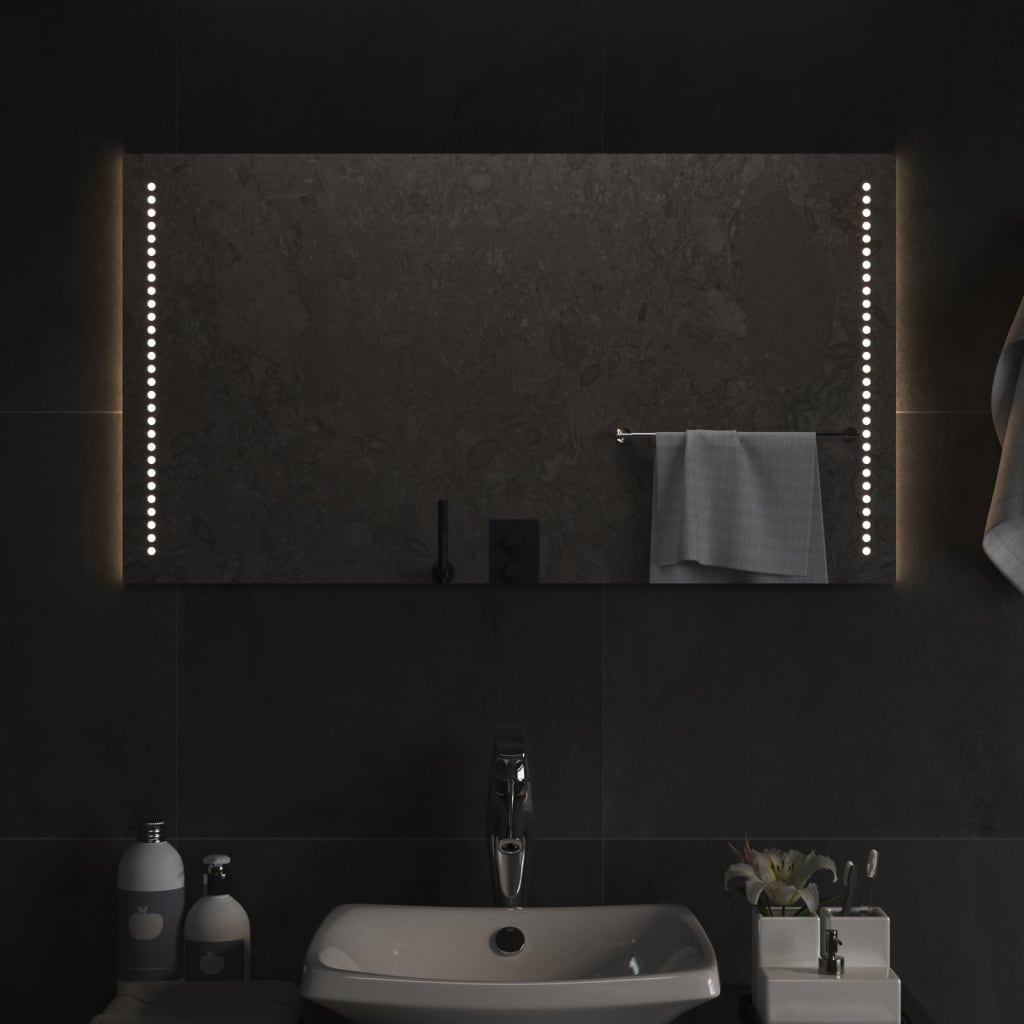 vidaXL Bathroom Mirror LED 40x20 cm