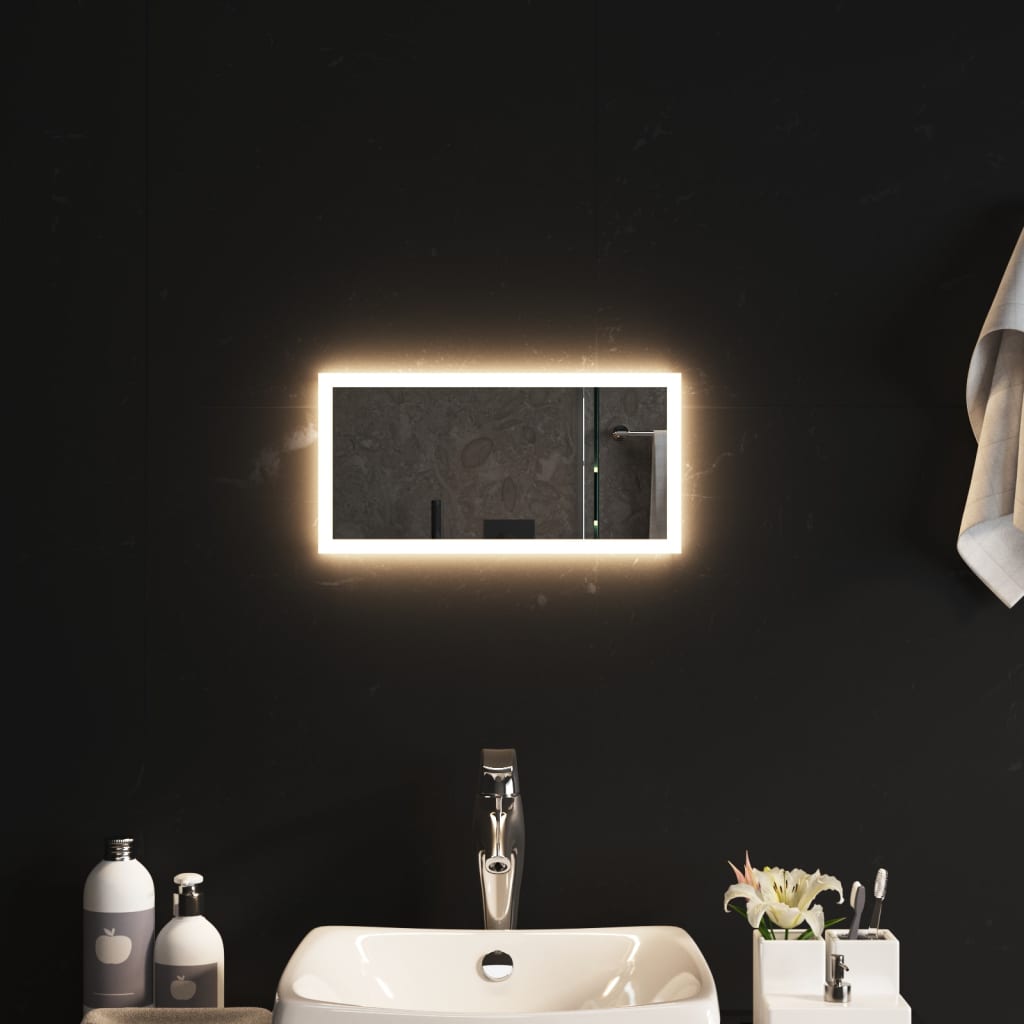 vidaXL Bathroom mirror LED 40x20 cm