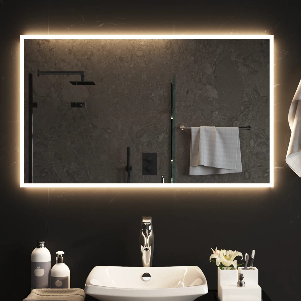 vidaXL Bathroom mirror LED 40x20 cm