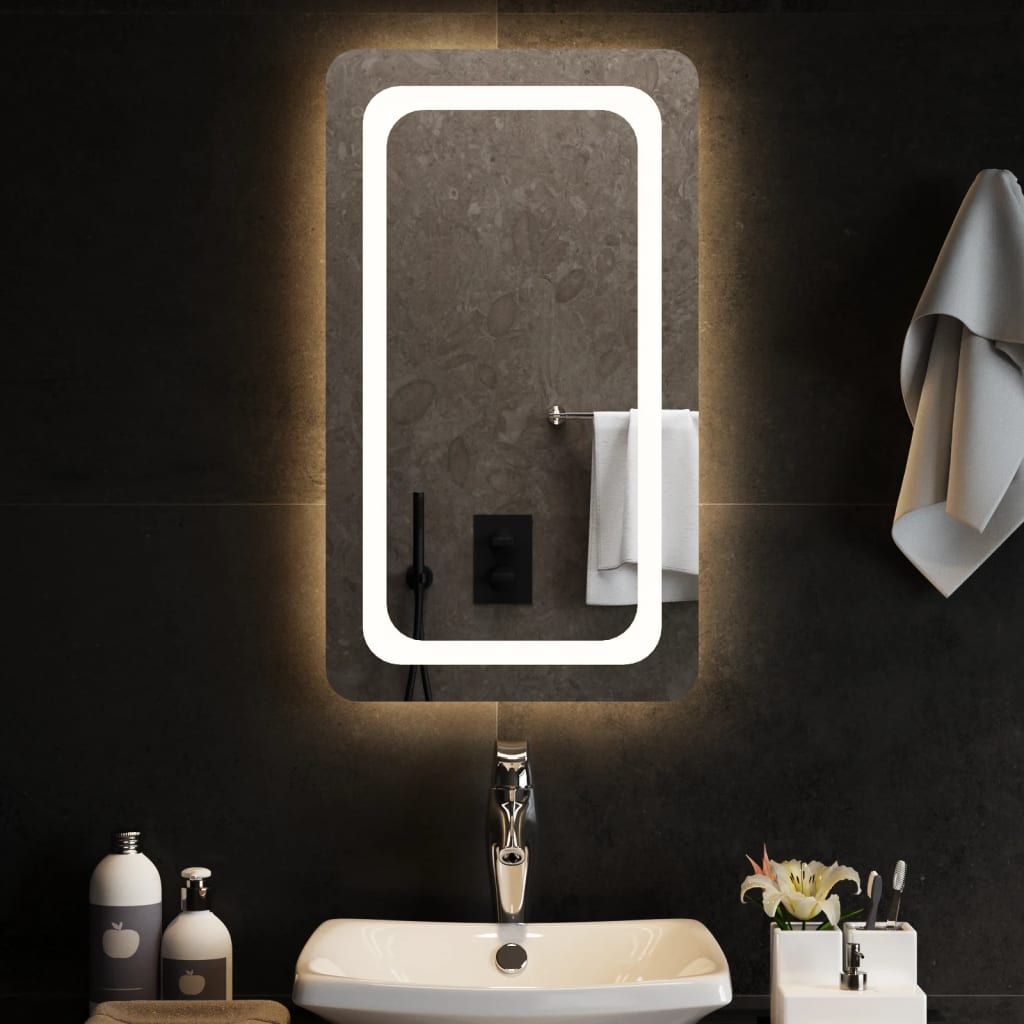 vidaXL Bathroom Mirror LED 40x20 cm