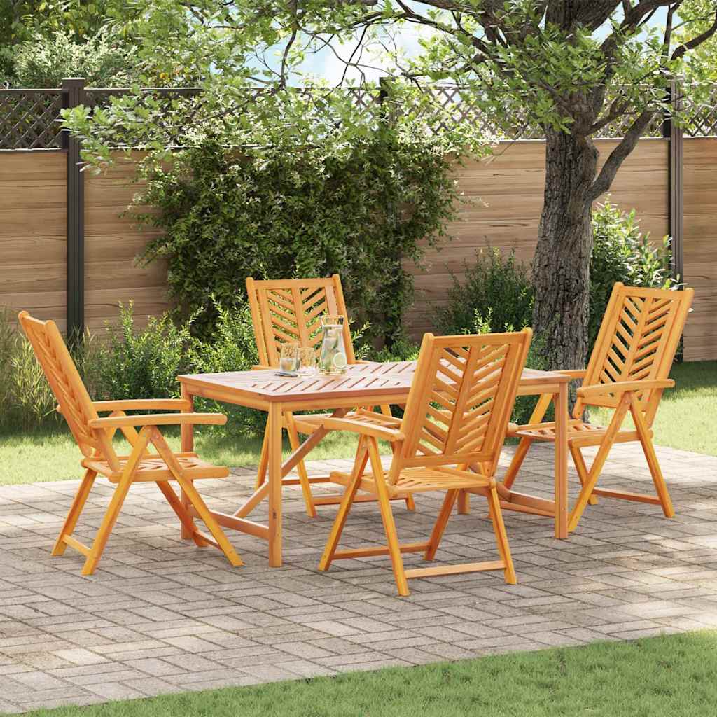 vidaXL Tuin Eettafel Set 3 pcs Bruin Massief Acacia Hout