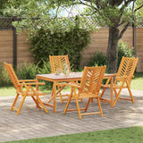 vidaXL Tuin Eettafel Set 3 pcs Bruin Massief Acacia Hout