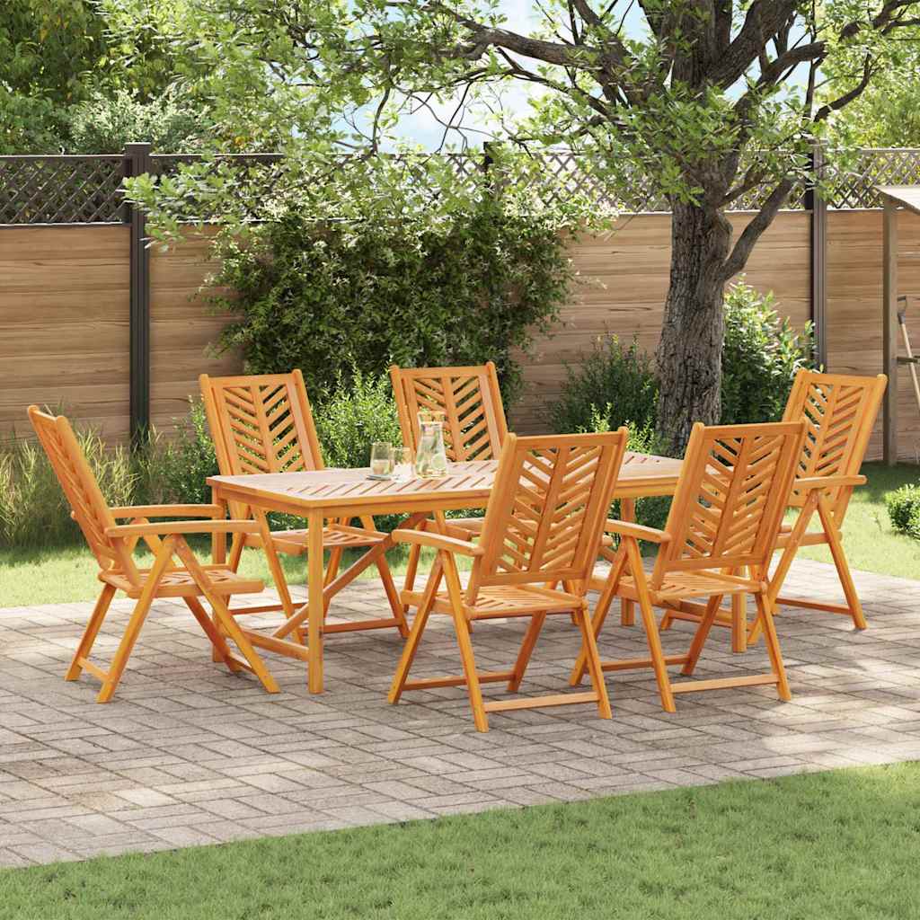 vidaXL Tuin Eettafel Set 3 pcs Bruin Massief Acacia Hout