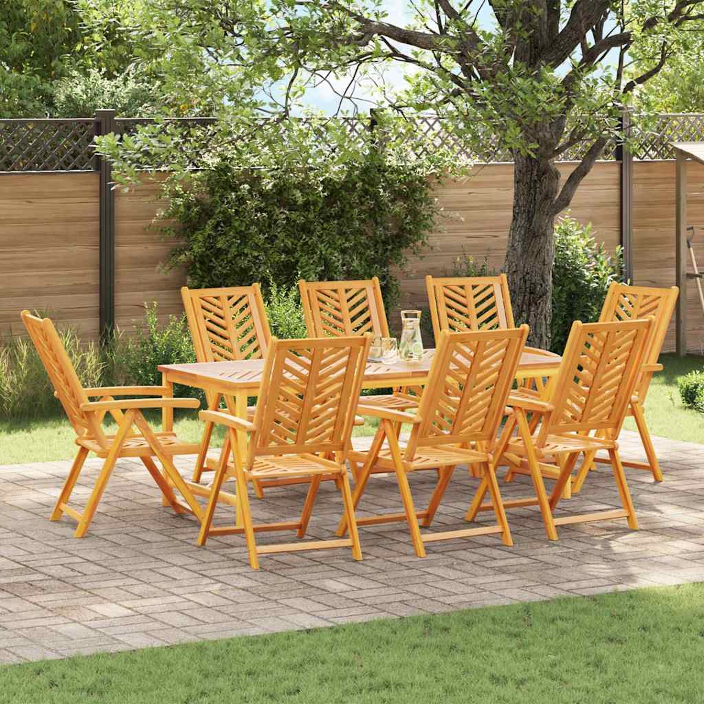 vidaXL Tuin Eettafel Set 3 pcs Bruin Massief Acacia Hout