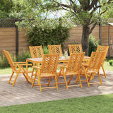vidaXL Tuin Eettafel Set 3 pcs Bruin Massief Acacia Hout