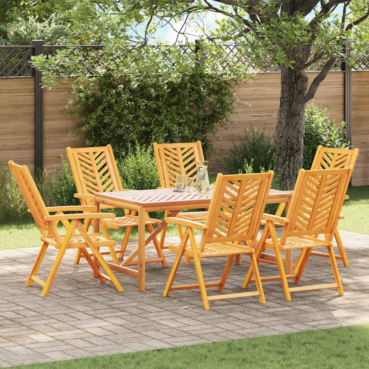 vidaXL Tuinstoel 4 pcs Bruin 57 x 72 x 109 cm Massief Acacia Hout