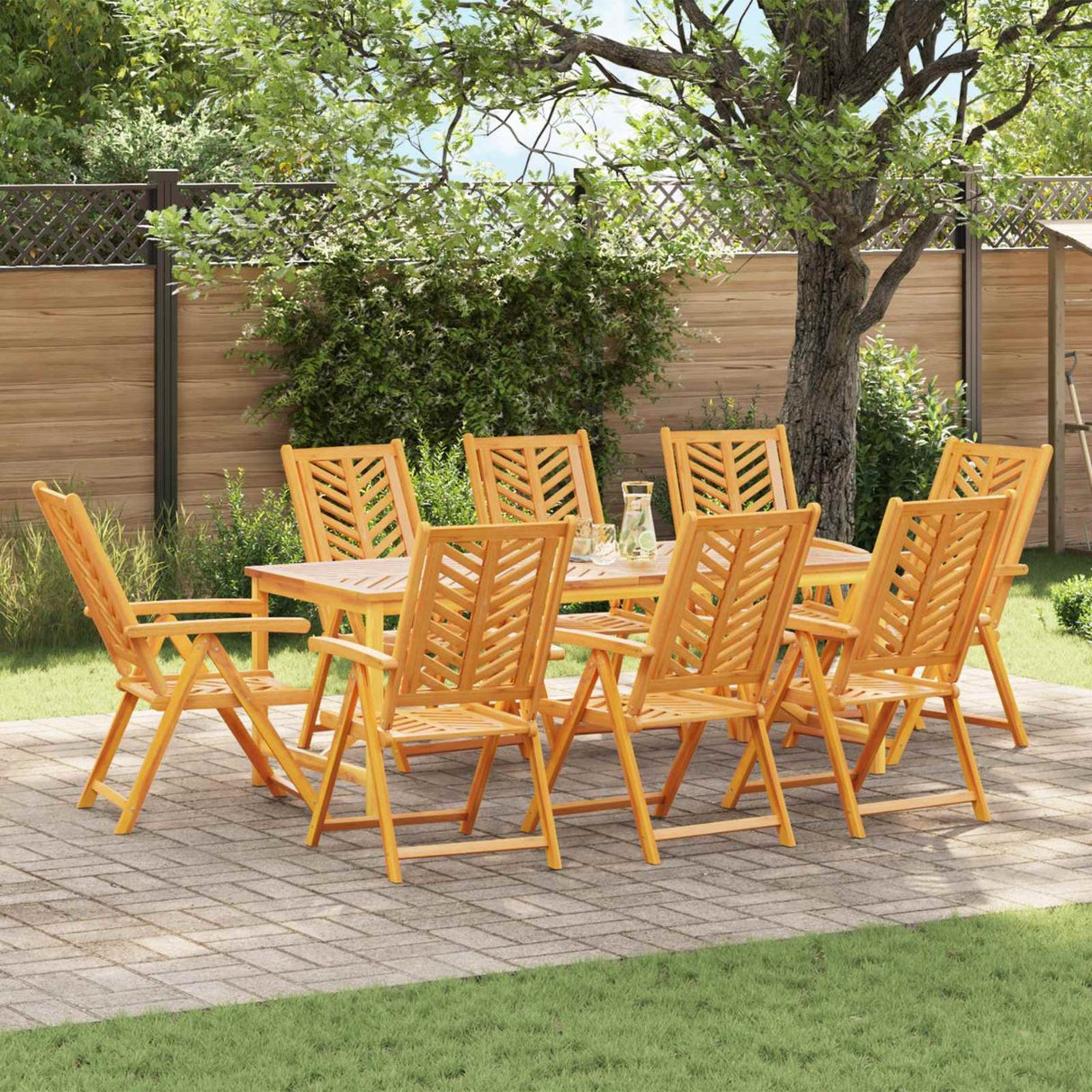 vidaXL Tuinstoel 4 pcs Bruin 57 x 72 x 109 cm Massief Acacia Hout