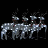 vidaXL Christmas Reindeer 4 pcs 80 LEDs Gold