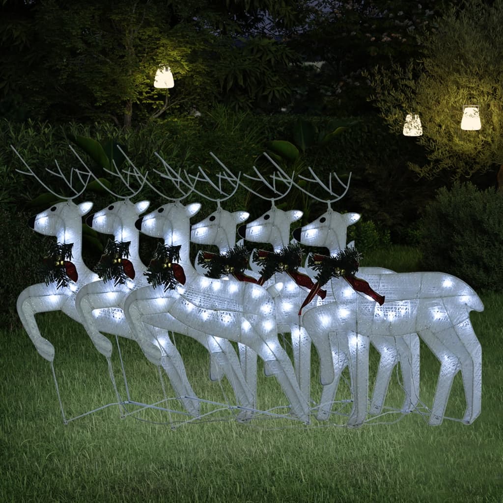 vidaXL Christmas Reindeer 4 pcs 80 LEDs Gold