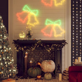 vidaXL Christmas figurines bells with 72 LEDs 2 pcs 50x56 cm
