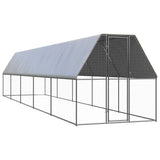 vidaXL Buitenhok voor kippen 2x4x2 m gegalvaniseerd staal