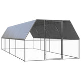 vidaXL Buitenhok voor kippen 2x4x2 m gegalvaniseerd staal