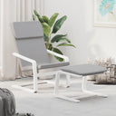 vidaXL Relaxstoel avec voetenbank stof crèmekleurig