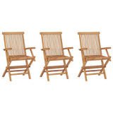 vidaXL Garden Chairs 4 pcs folding solid teakwood