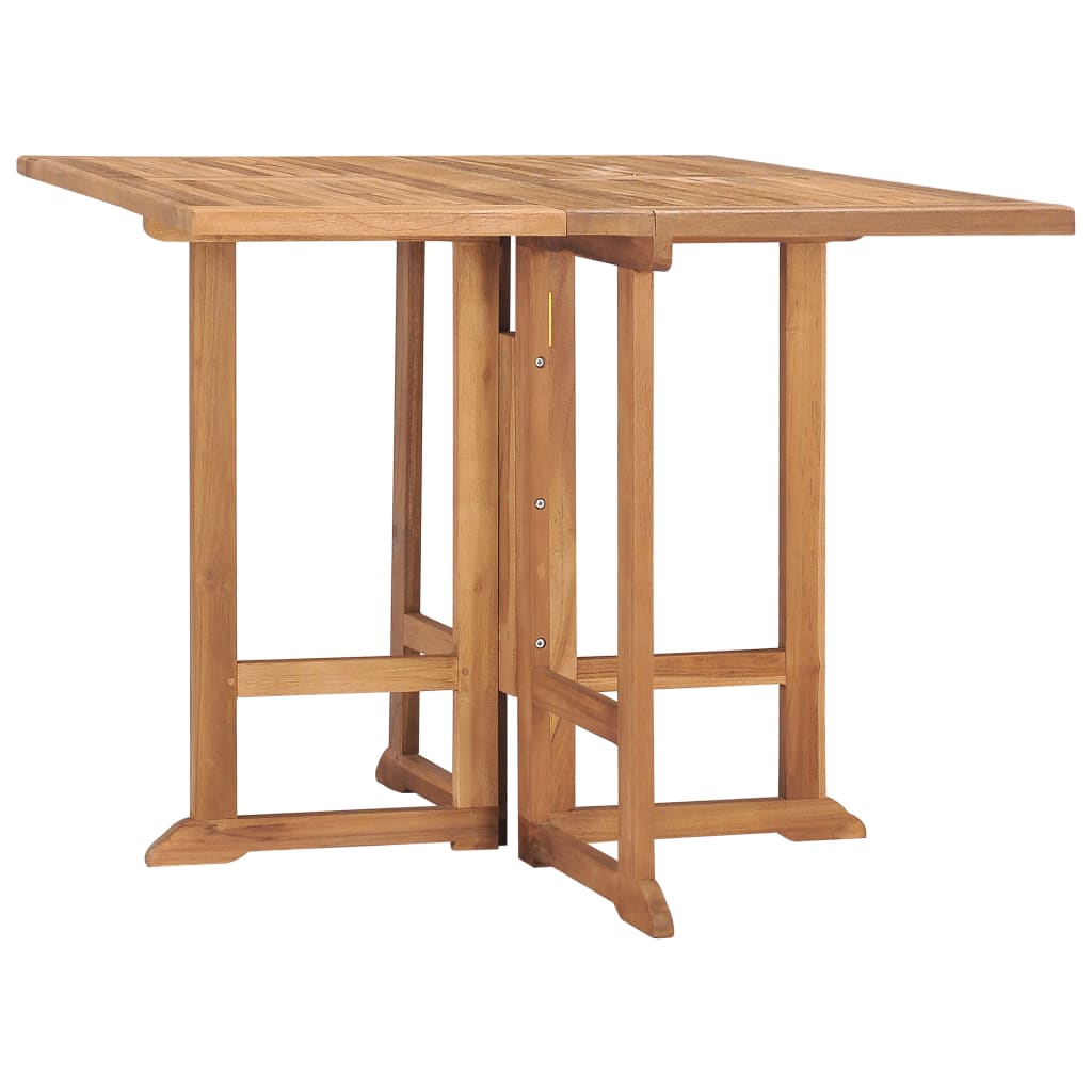 vidaXL Tuintafel inklapbaar Ø 90x75 cm massief teakhout