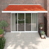 vidaXL Luifel uittrekbaar 3,5x2,5 m stof en aluminium blauw en wit