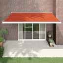 vidaXL Luifel uittrekbaar 3,5x2,5 m stof en aluminium blauw en wit