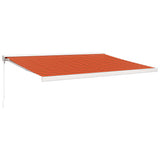 vidaXL Luifel uittrekbaar 3,5x2,5 m stof en aluminium blauw en wit
