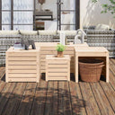 vidaXL Coffret de jardin 4 personnes massief grenenhout