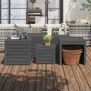 vidaXL Coffret de jardin 4 personnes massief grenenhout