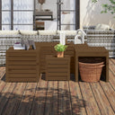vidaXL Coffret de jardin 4 personnes massief grenenhout