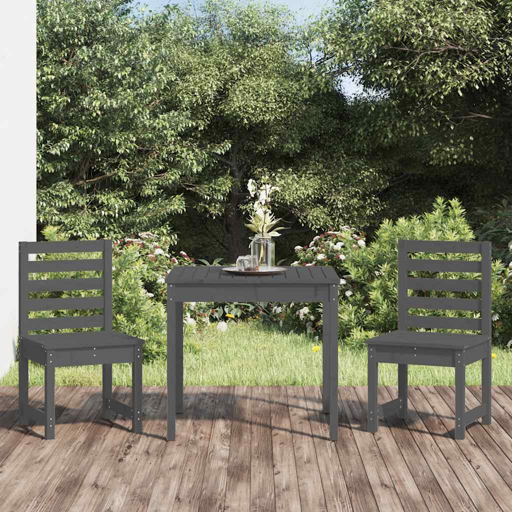 vidaXL 3-delige Bistroset massief grenenhout