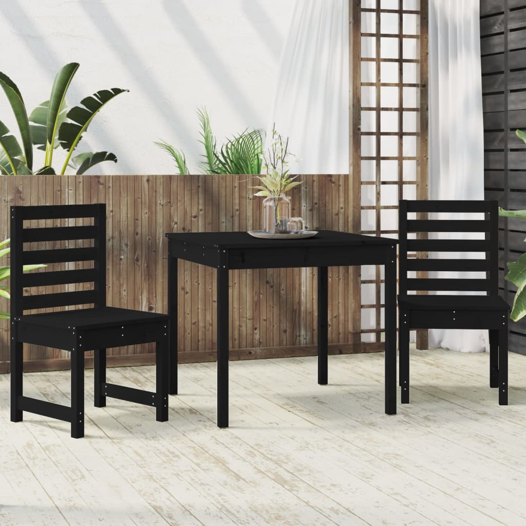 vidaXL 3-delige Bistroset massief grenenhout