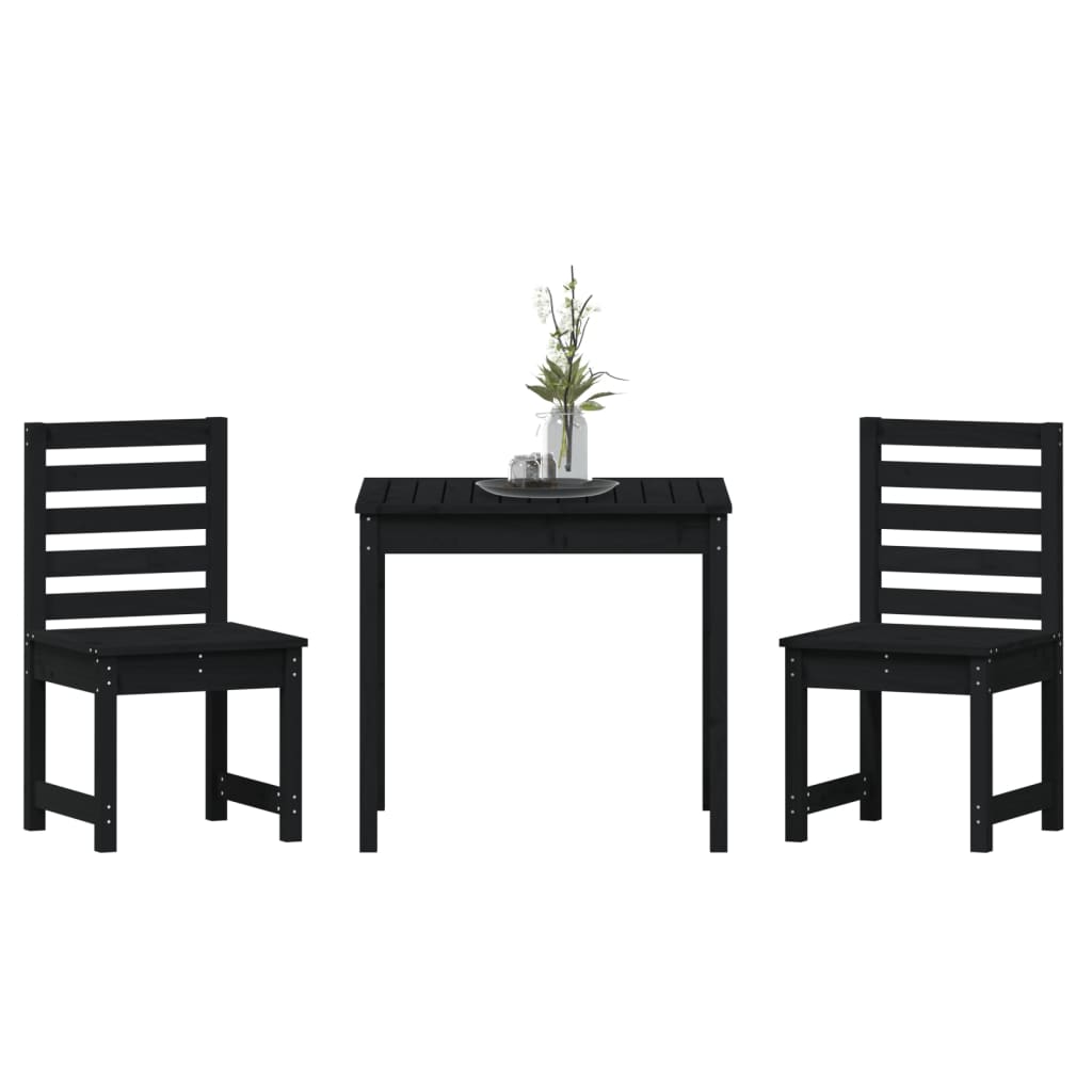 vidaXL 3-delige Bistroset massief grenenhout