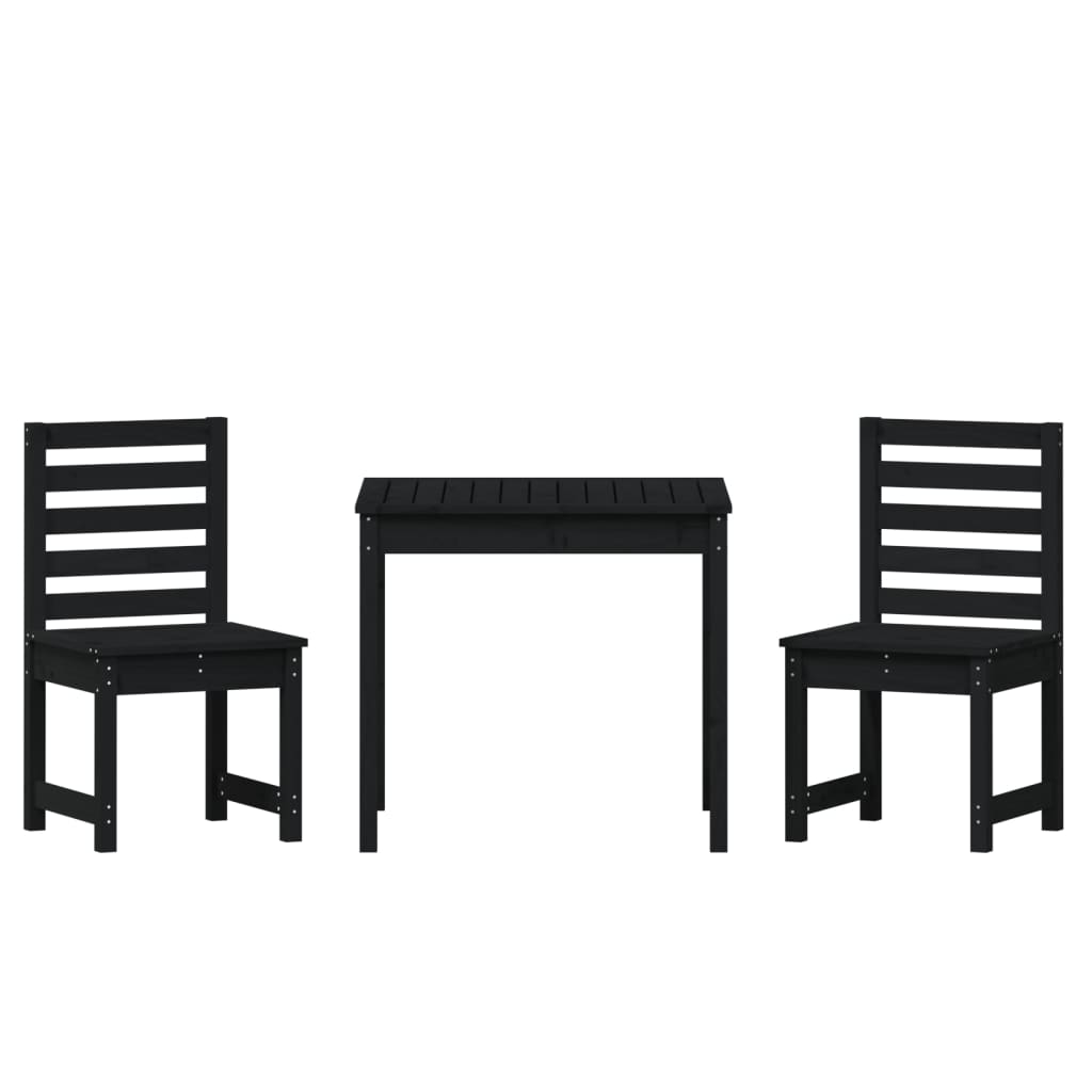 vidaXL 3-delige Bistroset massief grenenhout