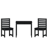 vidaXL 3-delige Bistroset massief grenenhout