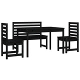 vidaXL 4-delige Tuinset massief teakhout
