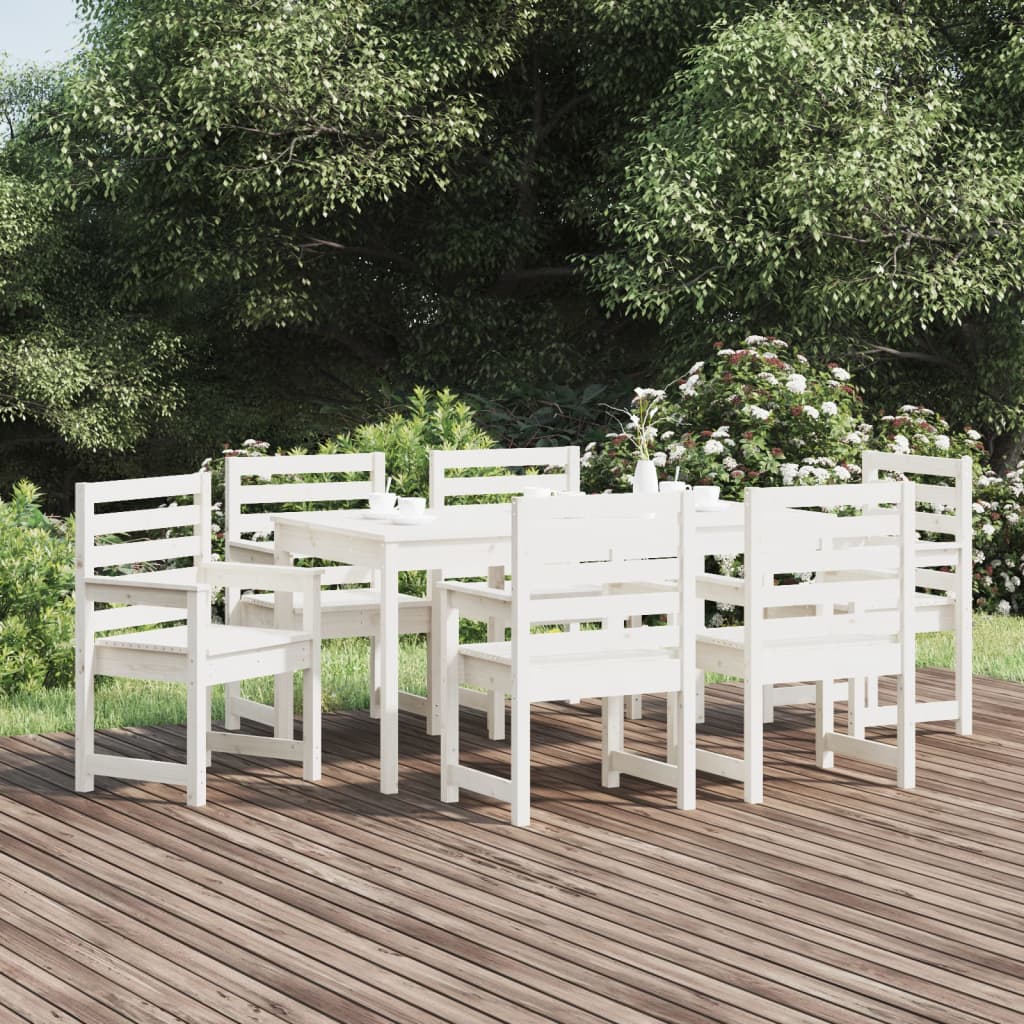 vidaXL 7-delige Tuinset massief grenenhout