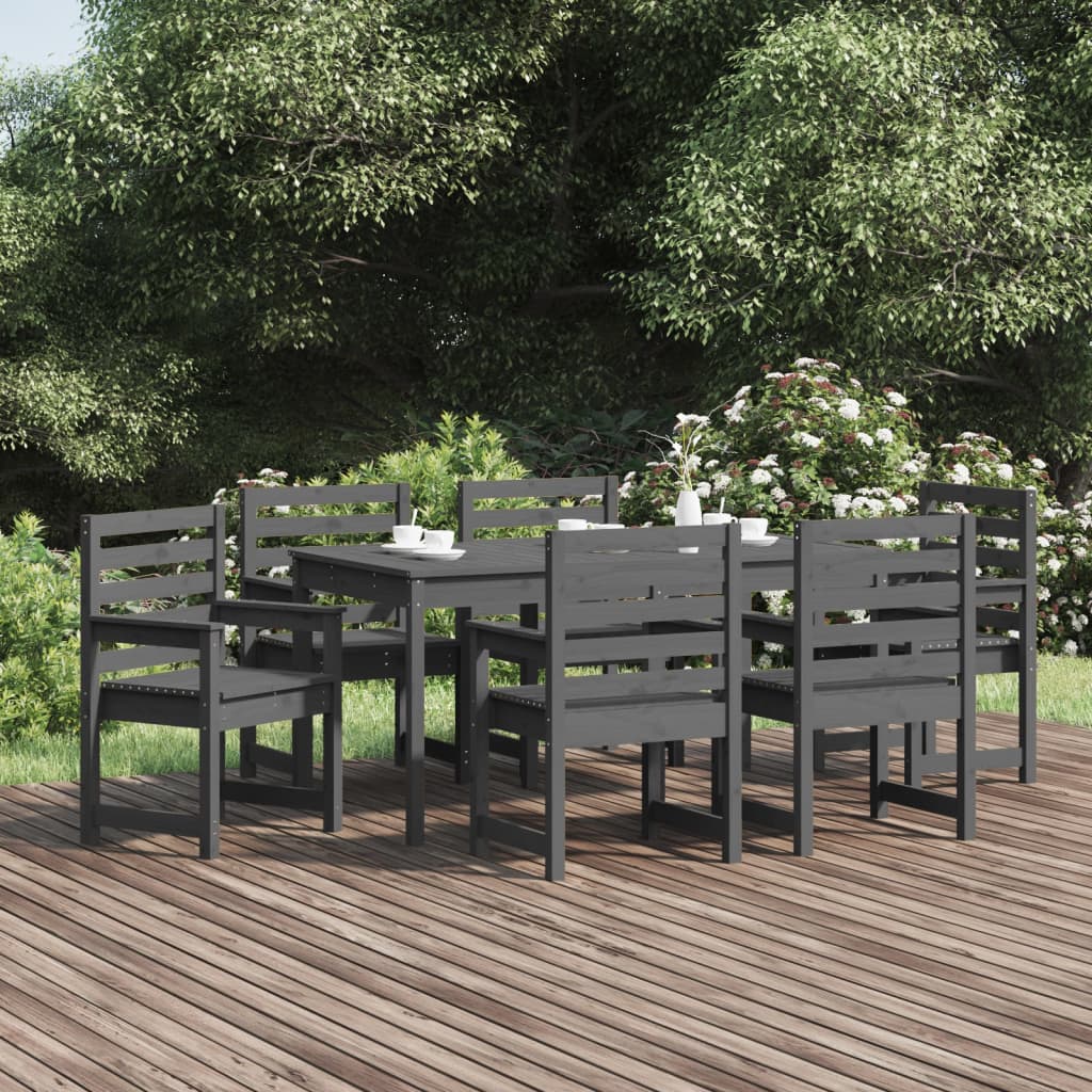 vidaXL 7-delige Tuinset massief grenenhout