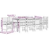 vidaXL 11-delige Tuinset massief grenenhout