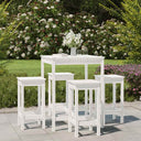vidaXL 5-piece Garden Bar Set Solid Pine Wood White