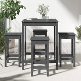 vidaXL 5-piece Garden Bar Set Solid Pine Wood White
