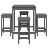 vidaXL 5-piece Garden Bar Set Solid Pine Wood White