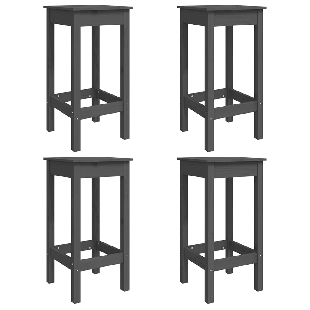 vidaXL 5-piece Garden Bar Set Solid Pine Wood White