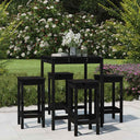 vidaXL 5-piece Garden Bar Set Solid Pine Wood White