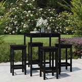 vidaXL 5-piece Garden Bar Set Solid Pine Wood White