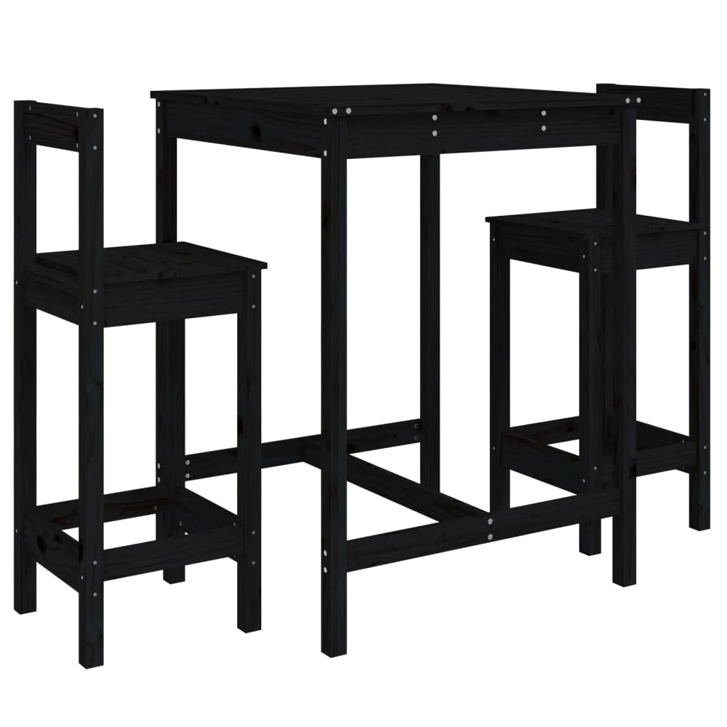 vidaXL 3-Piece Bar Set Solid Pine Wood