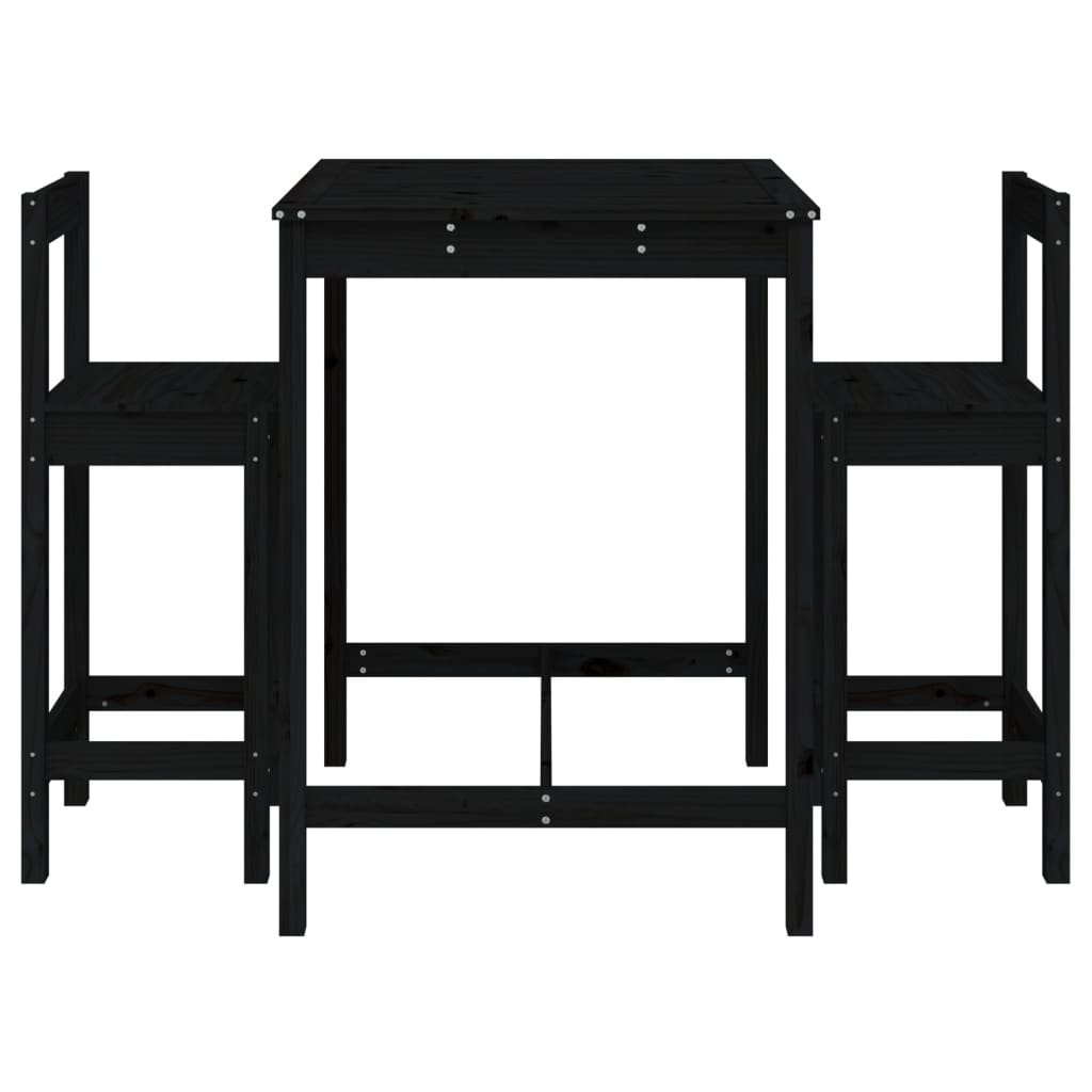 vidaXL 3-Piece Bar Set Solid Pine Wood