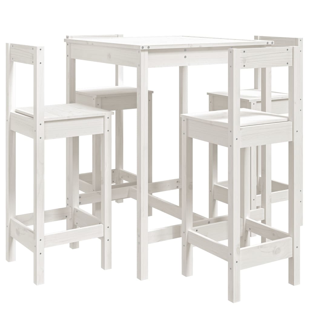 vidaXL 5-delige Barset massief grenenhout