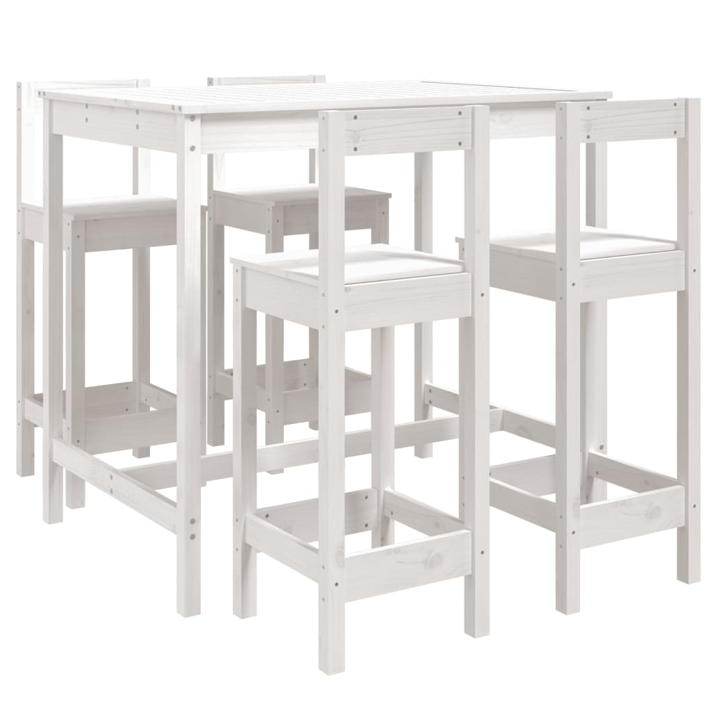 vidaXL 5-delige Barset massief grenenhout