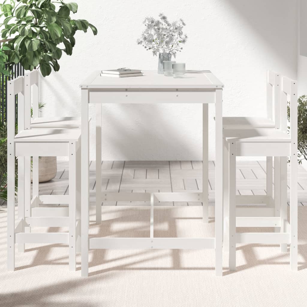 vidaXL 5-delige Barset massief grenenhout